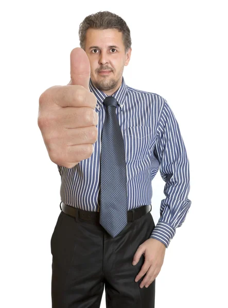 Businessman going thumbs up — Stock Photo, Image