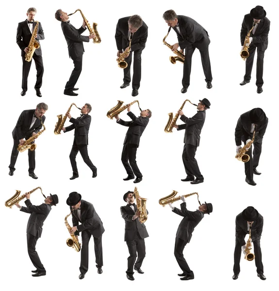 Conjunto saxofonista — Fotografia de Stock