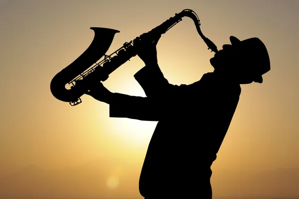 Saxofonist — Stockfoto