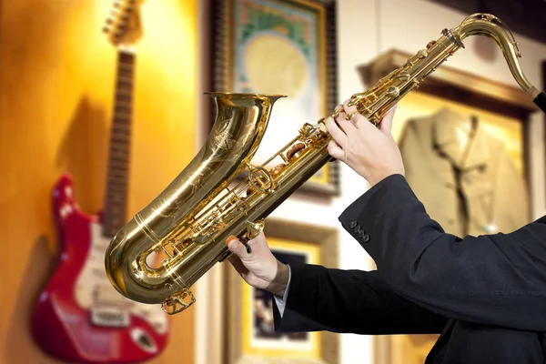 Saxofonist — Stockfoto