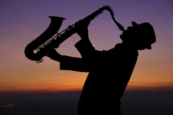 Saxofonist — Stockfoto