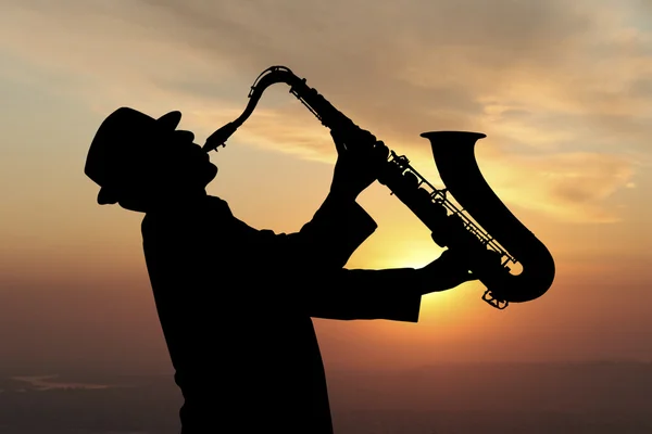 Saxofonist — Stockfoto