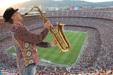 futbol takımının ateşli taraftarları