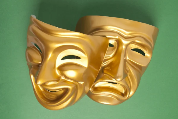 Komedie en tragedie theatrale masker — Stockfoto