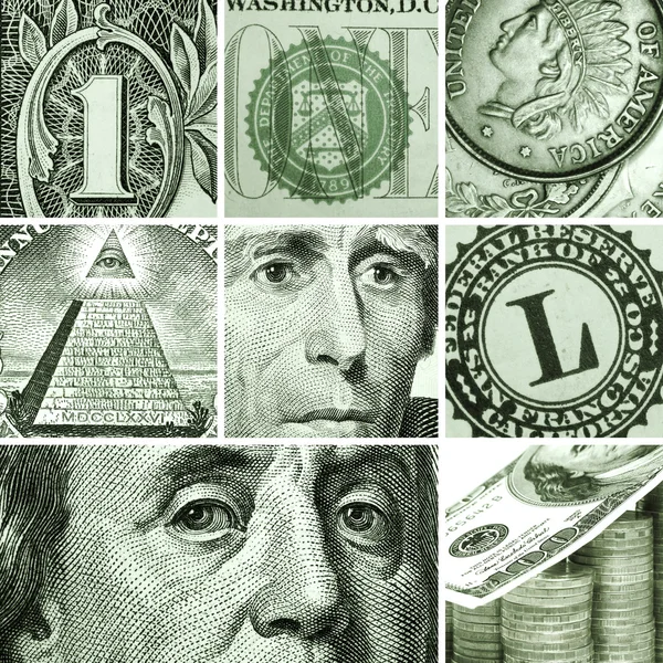 Макро набор от долларов США — стоковое фото