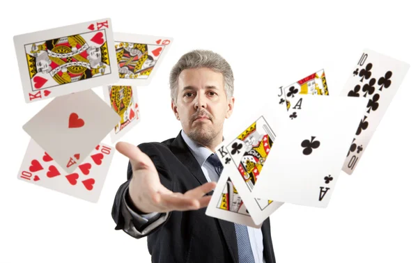 Gelukkig u, royal flush — Stockfoto