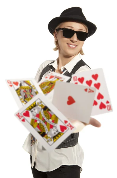 Lucky You, royal flush and — Stock Photo, Image