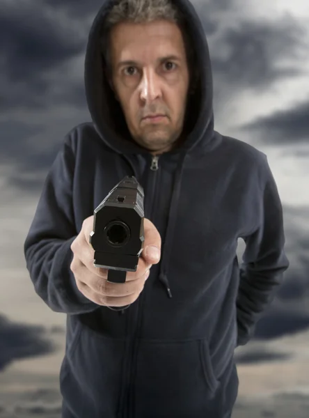 One man gangster — Stock Photo, Image