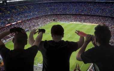 mutlu futbol fans 