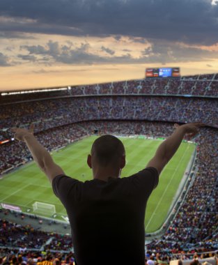 mutlu futbol fans
