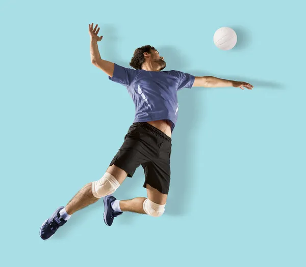 Volleyball Player Players Action Sports Banner Attack Concept Copy Space — Stock Photo, Image