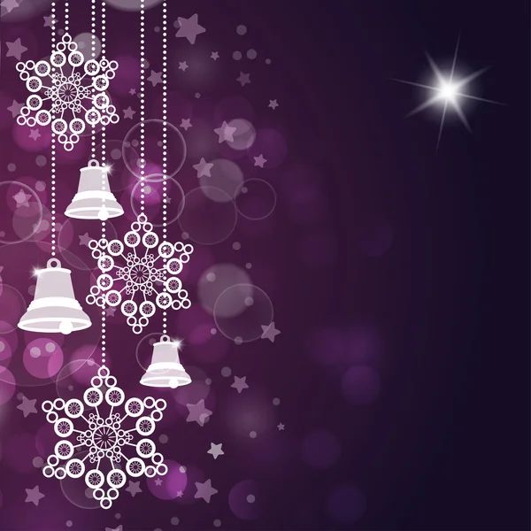 Violet fond de Noël — Image vectorielle