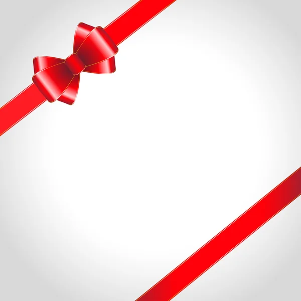 赤いリボンの弓 — ストックベクタ