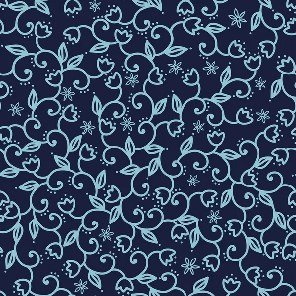 Floral blauwe achtergrond — Stockvector