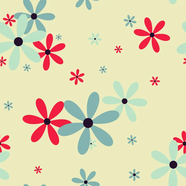 Naadloos patroon met mooie bloemen — Stockvector