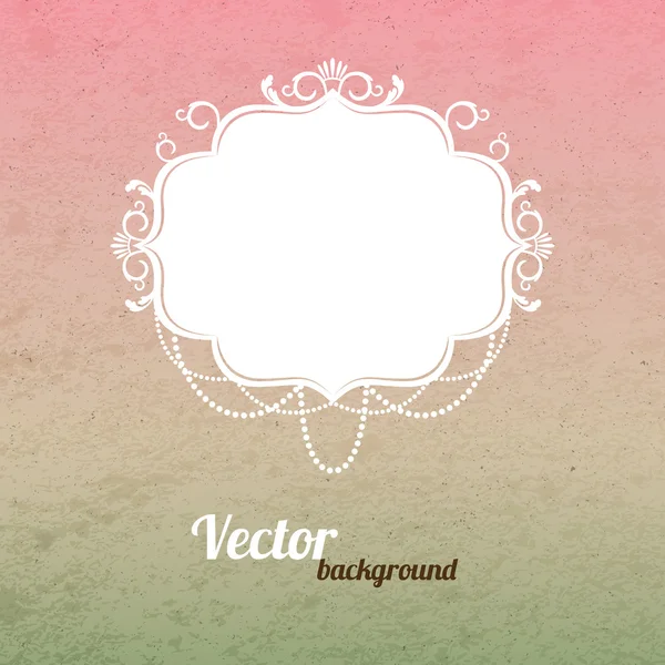 Vintage achtergrond met decoratieve frame — Stockvector