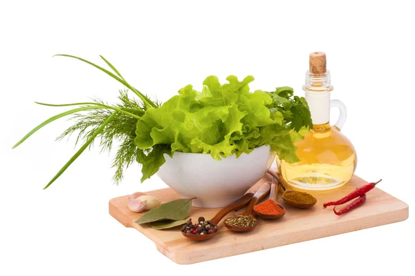 Uppsättning av ingredienser och krydda — Stockfoto