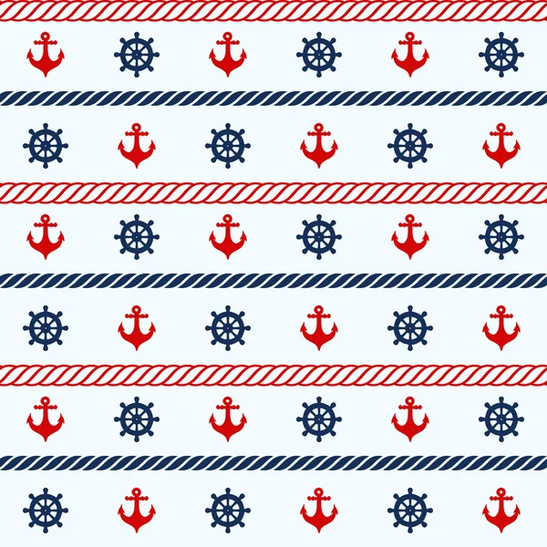 Seamless pattern with nautical elements — Stock Vector