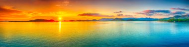 Bright sunset panorama clipart