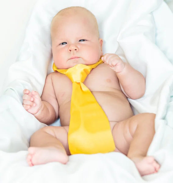 Baby wearing tie — Stock Photo, Image