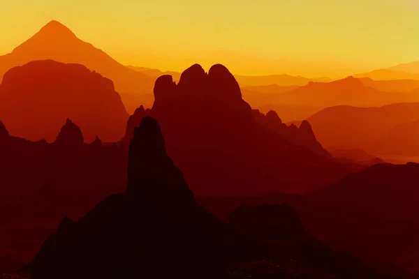 Lever de soleil dans le désert du Sahara — Photo