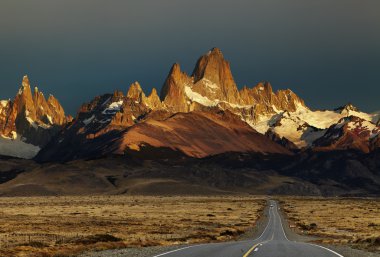 Mount Fitz Roy at sunrise, Patagonia, Argentina clipart