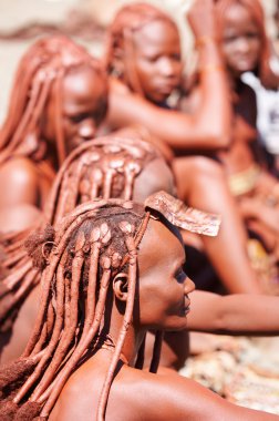Himba women in Namibia clipart