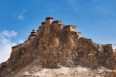 Ancient tibetan fortress. Gyantse, Tibet clipart