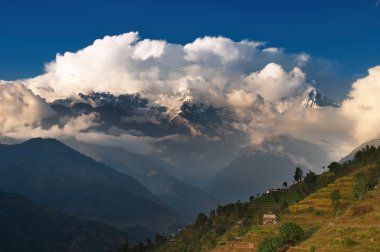 Himalayan village clipart