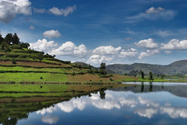 乌干达的Bunyonyi湖 — 图库照片