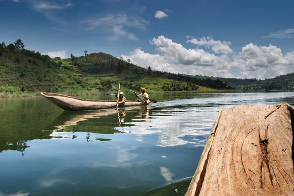 Lago Highland Bunyonyi em Uganda — Fotografia de Stock