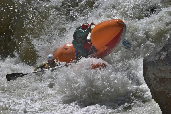 Concorrência de rafting — Fotografia de Stock