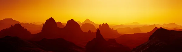 Soluppgång i Saharaöknen — Stockfoto