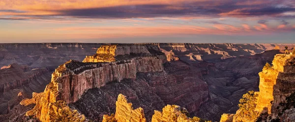 Wschód Słońca Cape Royal Północnym Krańcu Wielkiego Kanionu Arizona Usa — Zdjęcie stockowe