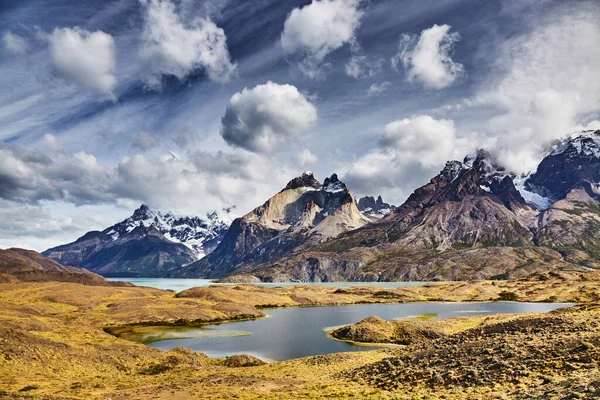Mountain Landscape Torres Del Paine National Park Patagonia Chile Stock Picture