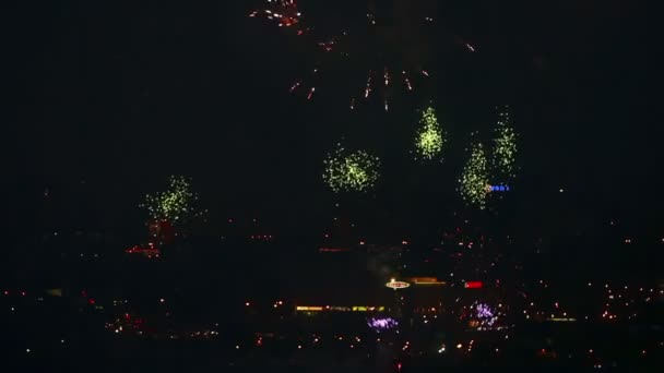 Fogos de artifício festivos . — Vídeo de Stock