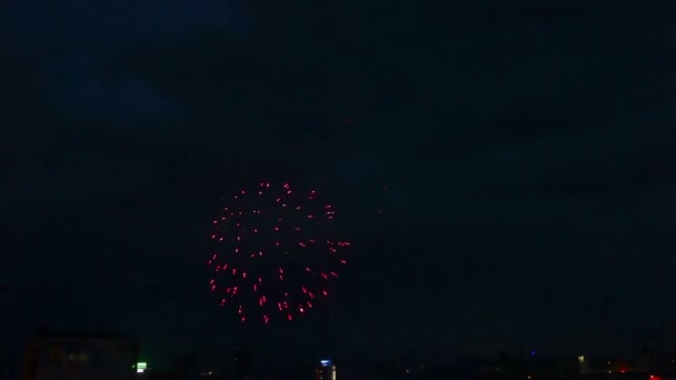 Fuegos artificiales festivos — Vídeos de Stock