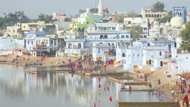 Stadt Pushkar — Stockvideo