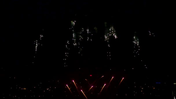 Fuochi d'artificio festivi — Video Stock