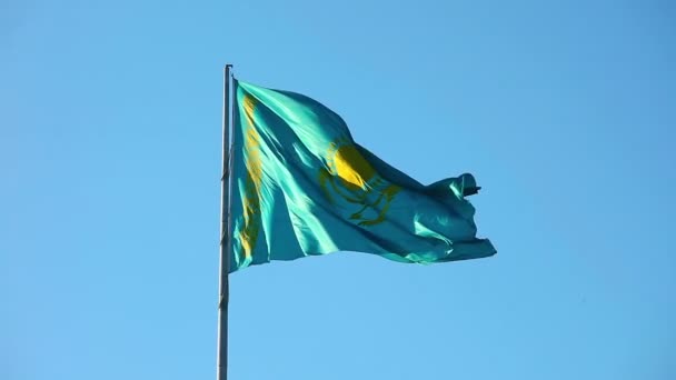 Kazašská vlajka — Stock video