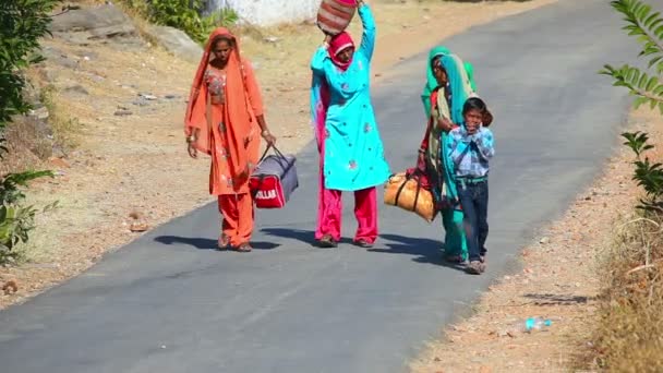 Rajasthan-Ureinwohner. — Stockvideo