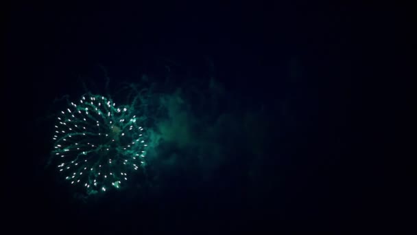 Фейерверки в небе — стоковое видео
