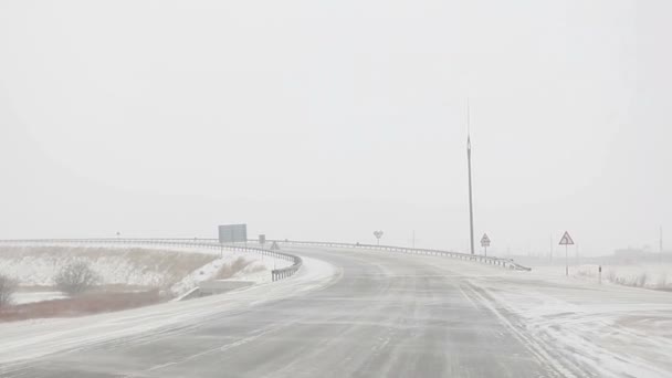 Droga zimowa — Wideo stockowe