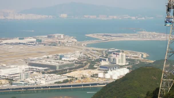 Сучасний Гонконг, вид затоки. — стокове відео