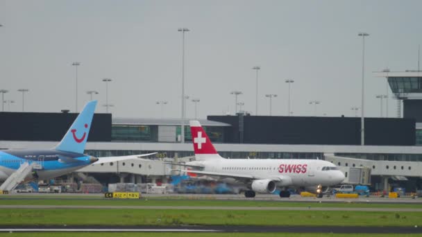 SWISS Suiza aerolínea — Vídeos de Stock