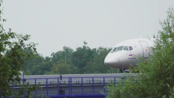 Aeroflot taxiação de aviões — Vídeo de Stock