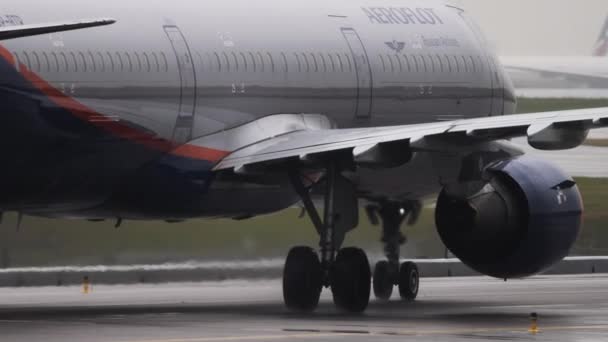 Aeroflot 'un Airbus A321' i, yan görüş — Stok video