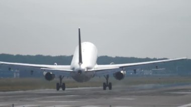 Landing and touching the plane