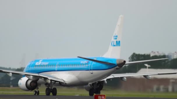 Vliegtuig KLM vertrek — Stockvideo