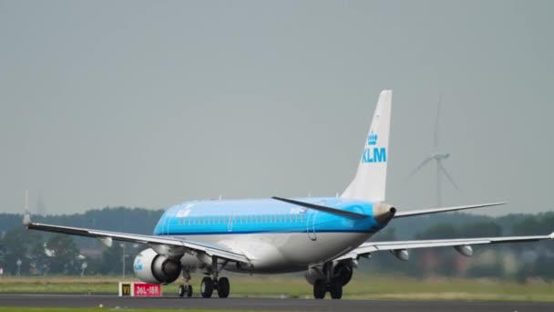 Düsenflugzeug KLM Abflug — Stockvideo